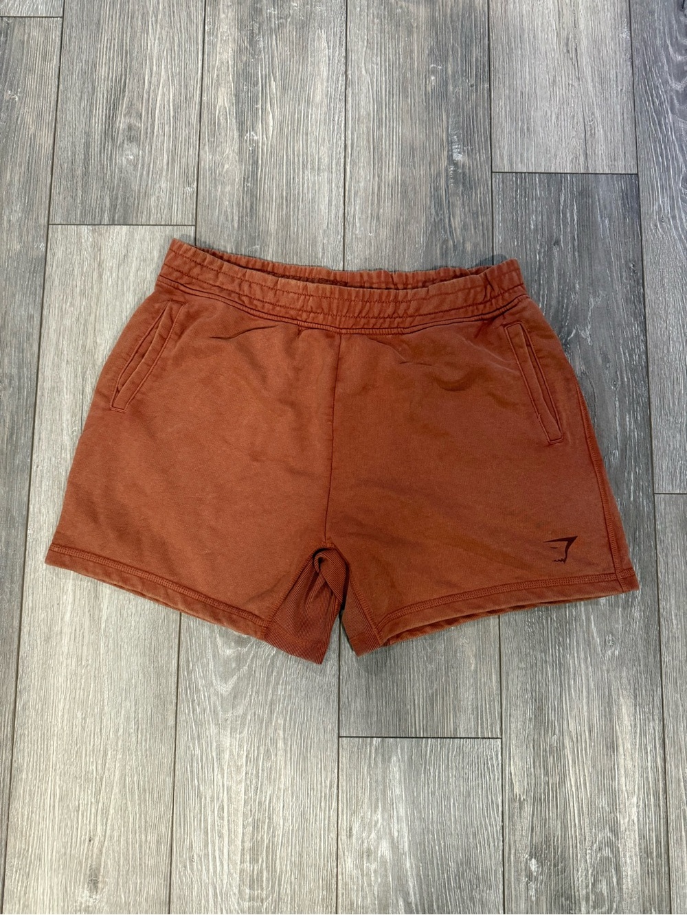 Gymshark Men’s Rust Orange Athletic Shorts Size XL 5” Inseam